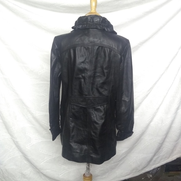 Cole Haan Black Leather Jacket - Picture 2 of 7